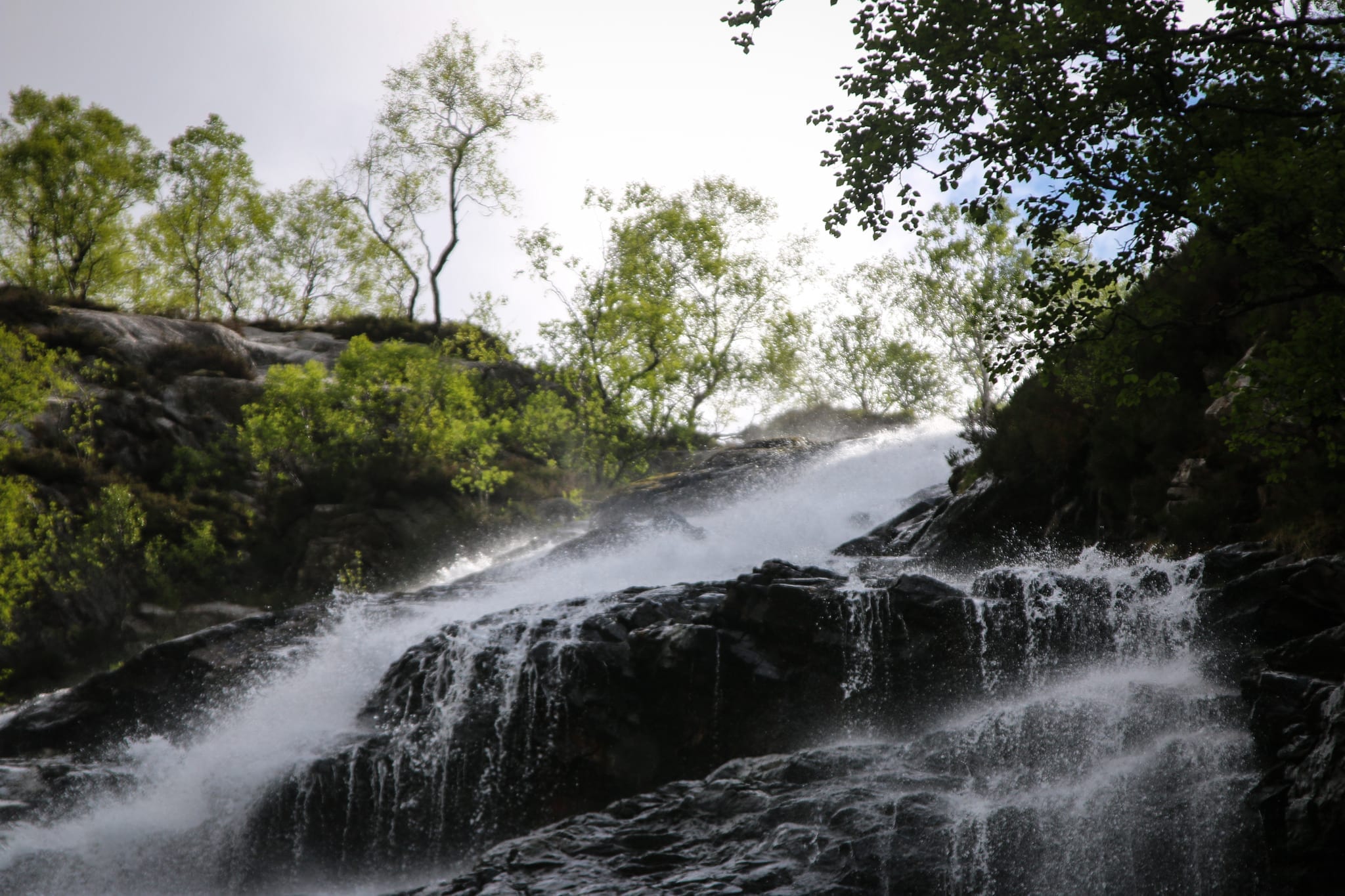 Hike to the Steall Waterfall via a wire rope bridge