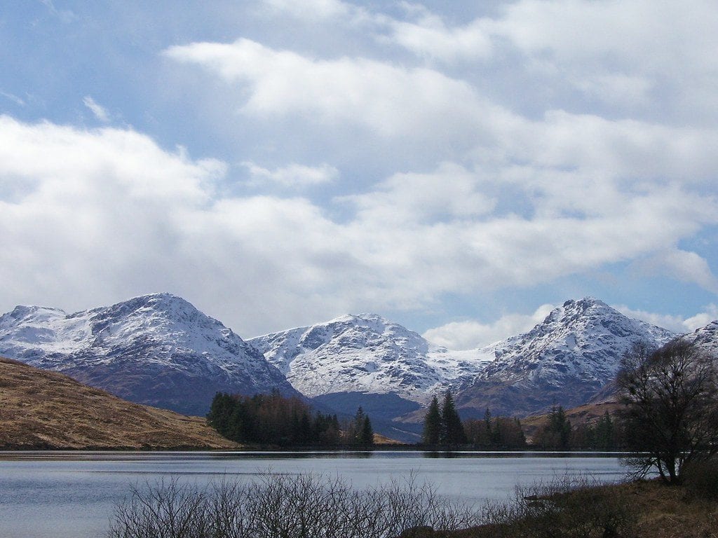 Snow on Ben Vane and its neighbours above the loch.