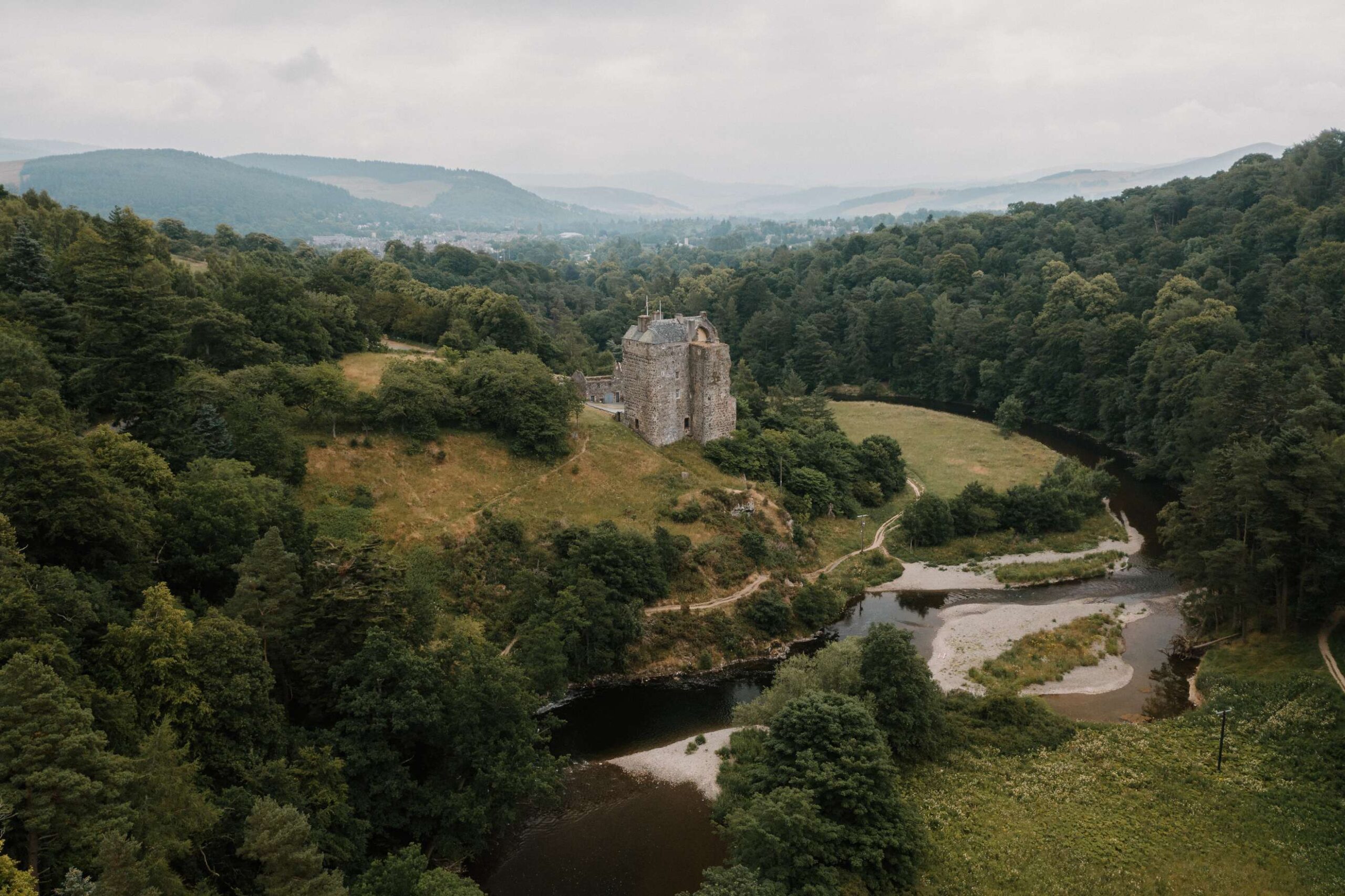 Neidpath Train Tunnel and Castle