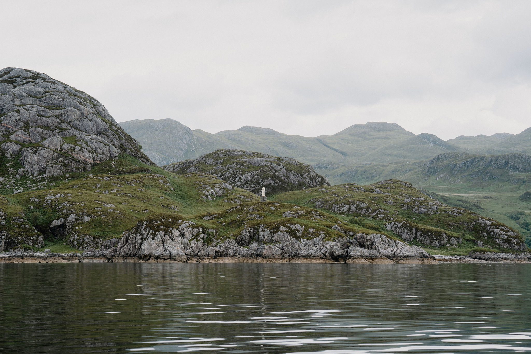Statue at Rubha Raonuill, known as Plastic Mary