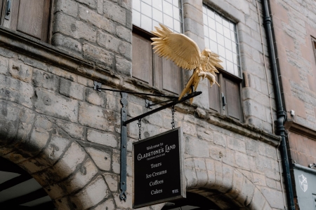 Golden Hawk Sculpture at Gladstone's Land