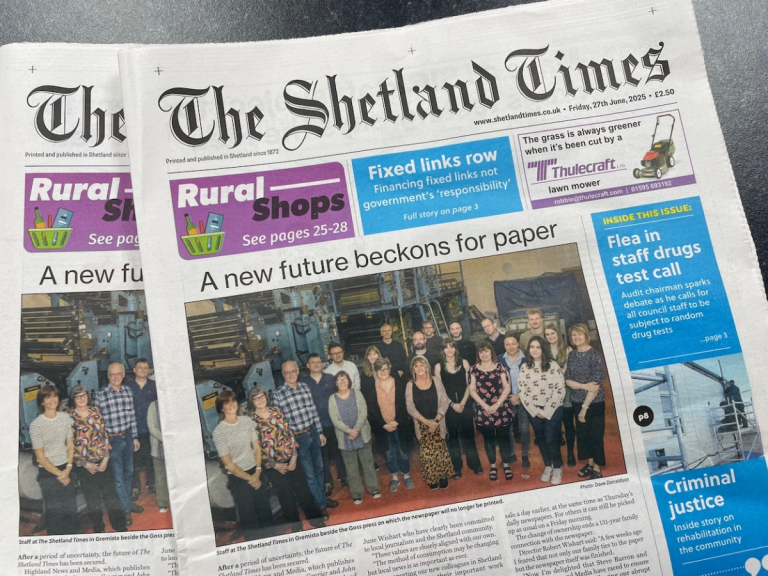 End of an Era as The Shetland Times Ceases Local Printing After 150 Years