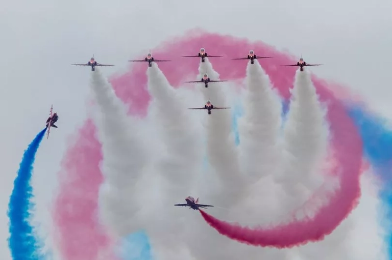 Look Up: The Red Arrows Fly Over Scotland Today