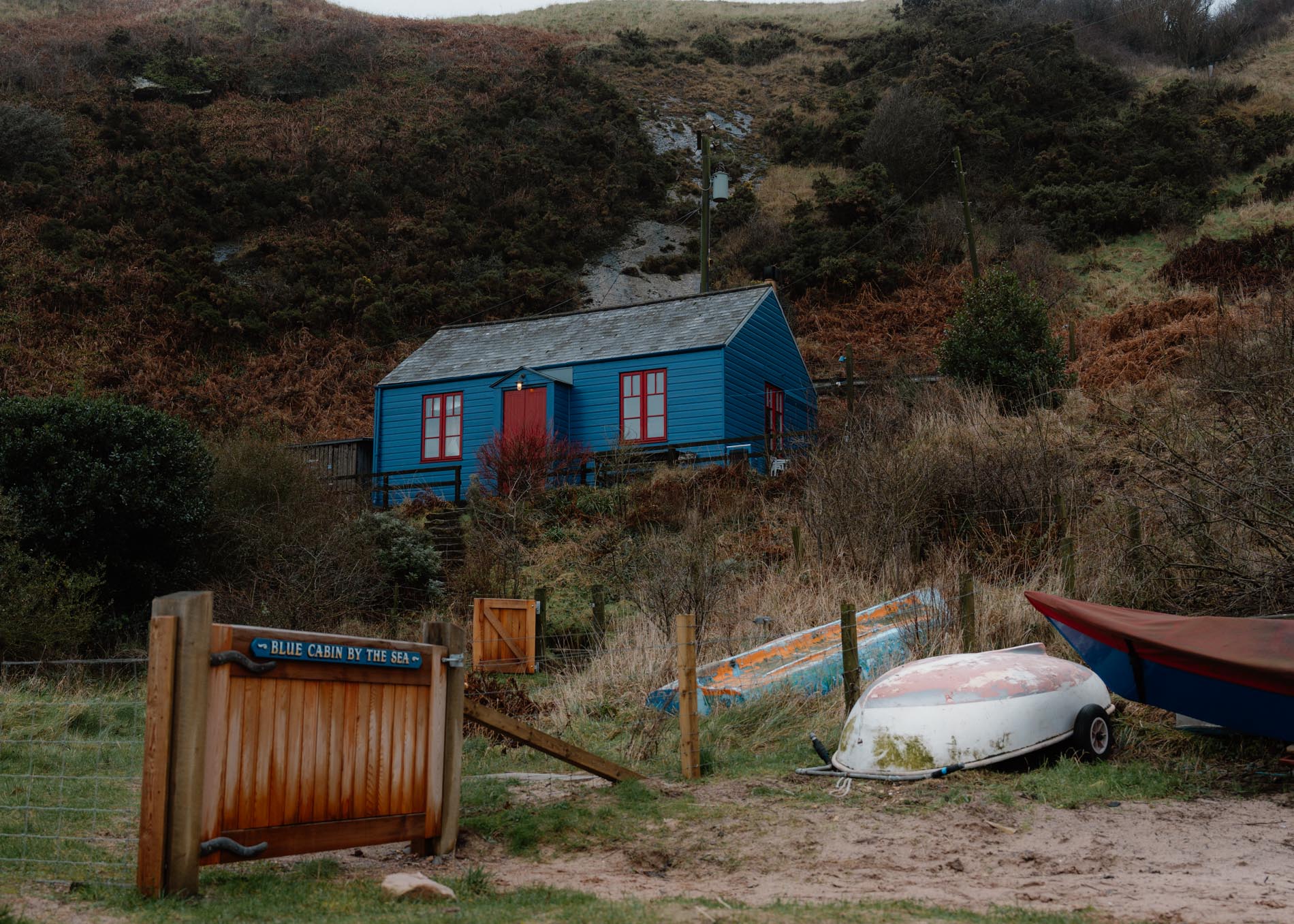 Blue Cabin by the Sea
